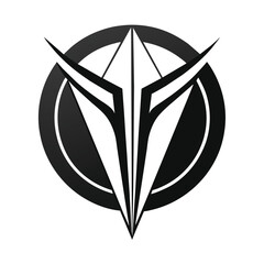 Poster - A sleek and modern circular logo design in black and white, Design a sleek and modern logo using only black and white colors