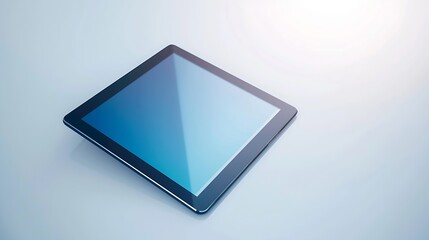Poster - Tablet isolated on white background with online video app on screen : Generative AI