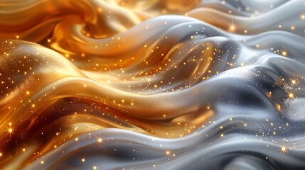 Leinwandbilder - Shimmering Metallic Christmas Abstract Graphic with Luxurious Swirling Compositions and Elegant Accents