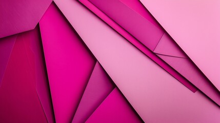 Poster - Abstract colored paper texture background Minimal paper cut style composition with layers of geometric shapes and lines in viva magenta colors Top view : Generative AI