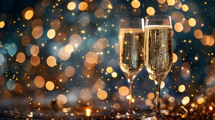 Aufkleber - Sparkling for the Arrival of the New Year 2025