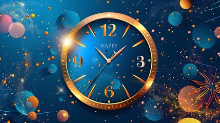 Aufkleber - Dazzling Celestial Countdown to a Joyous New Year 2025