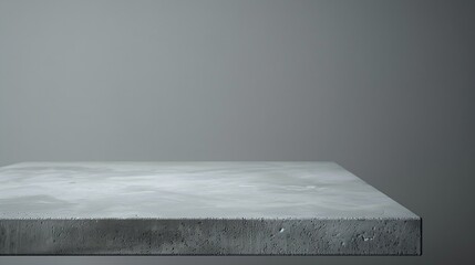 Poster - cement shelf table isolated on a grey backgrounds for display products : Generative AI