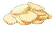 © zoni - Heap number of rifled potato chips hand drawn sketc