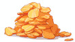 © zoni - Heap number of rifled potato chips hand drawn sketc