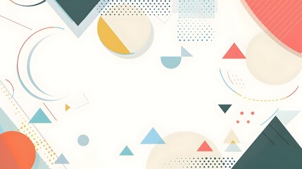 Poster - Abstract geometric template with copyspace for modern minimal background design or digital graphics