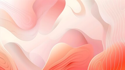 Poster - Soft and Flowing Organic Shapes in Delicate Pastel Tones Create a Serene and Ethereal Abstract Backdrop