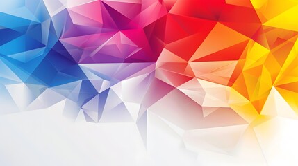Fototapete - Vibrant Geometric Polygon Abstract Background for Digital Art and Design