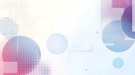 Poster - overlapping geometric shapes in layered abstract background with copyspace and flat design