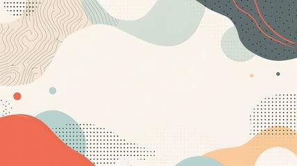 Poster - Soft and Geometric Abstract Background with Minimalist Copyspace for Creative Digital Designs and Visuals