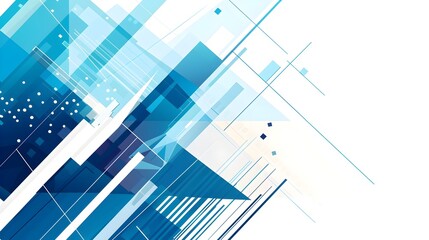 Fototapete - Captivating Geometric Abstraction with Ample Copyspace for Digital Designs
