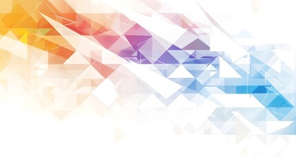 Fototapete - Elegant Geometric Abstract Background with Gradient Color Palette and Blank Copyspace