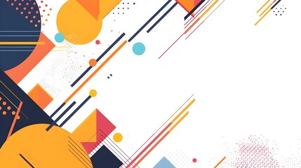 Fototapete - Captivating Geometric Abstract Layout with Negative Space for Copywriting
