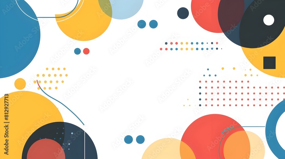 Geometric abstract background with vibrant color palette minimalist ...