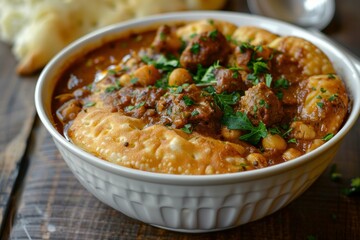 Sticker - Savory beef stew with herbs and fluffy dumplings, perfect for a hearty meal