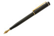 © peerasak - A black pen with gold trim sits on a white background, father's day , clipart, isolate on white background.