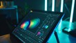 © Generative AI - Photo editor user interface on tablet computer : Generative AI
