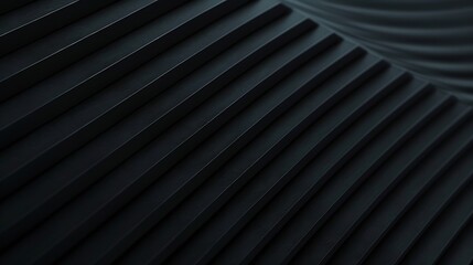 Fototapete - Abstract background with stripes and paper texture Black color : Generative AI