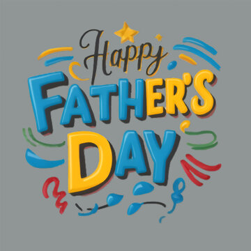 Free Vector Hand drawn father's day, 3d render, generative Ai