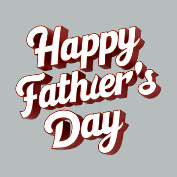 Free Vector Happy Father's day lettering  illustration generative Ai