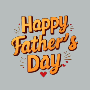 Free Vector Happy Father's day lettering  illustration generative Ai
