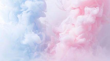 Leinwandbilder - Abstract pastel pink and blue color paint with pastel gray background Fluid composition with copy space Minimal natural luxury : Generative AI