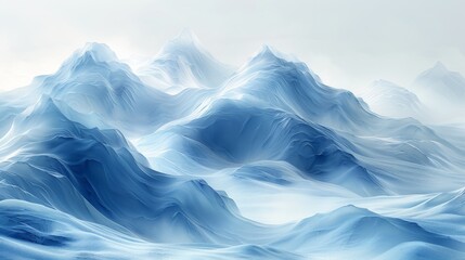 Wall Mural - A mountain range covered in snow and ice