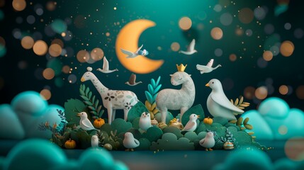 Wall Mural - World Environment Day. concept protection of wild animals