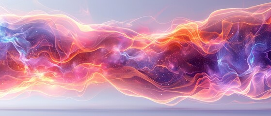 Wall Mural - A colorful, swirling line of light that appears to be coming from a star