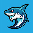 Shark mascot logo design shark vector illustration
