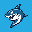 Shark mascot logo design shark vector illustration

