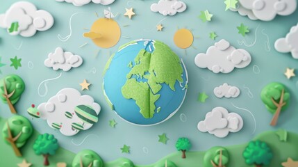 Wall Mural - World Environment Day. concept planet earth globe