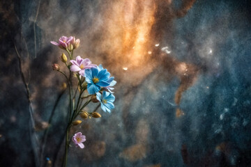 Wall Mural - Un Tocco di Primavera- Dettaglio Floreale in Tonalità Pastello