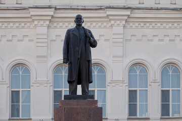 The Lenin monument in Omsk