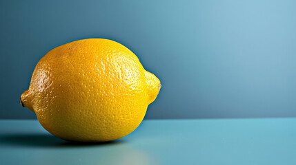 Sticker - Lemon isolated on gradient background with a place for text 