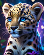 Portrait of a leopard cub