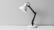 Minimalist desk lamp with a blank lampshade mockup
