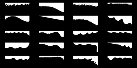 geometric website border and separator headers. organic web page. divider shapes for web page. abstr
