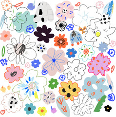 Wall Mural - Abstract floral creative background. Vector illustration