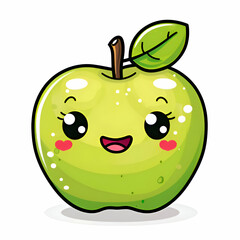 Wall Mural - baby cartoon apple green