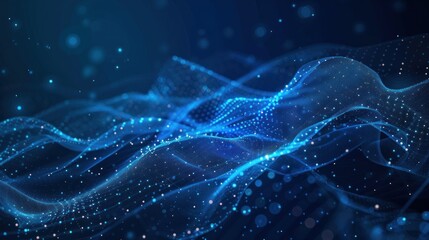 Poster - Abstract big data visualization. futuristic space. Technology background design