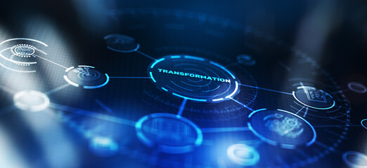 Transformation and Digitalization Technology and Business concept