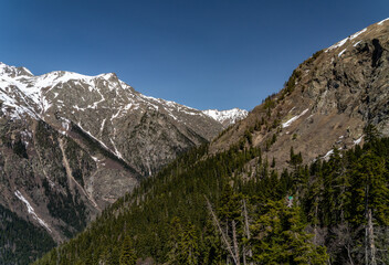 Wall Mural - view from the top of the mountain