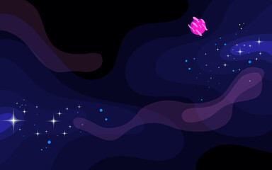Wall Mural - space vector cartoon galaxy background