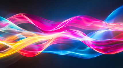 Poster - An abstract smooth, vibrant, dynamic wave of light