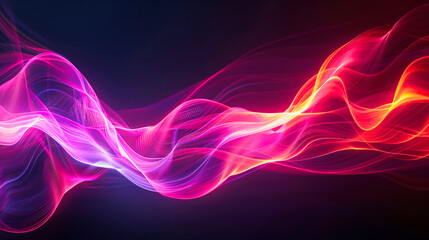 Poster - An abstract smooth, vibrant, dynamic wave of light