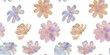 watercolor seamless pattern on a white background, colorful rudbeckia flowers
