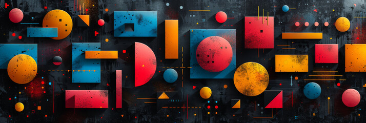 Wall Mural - Geometric shape abstract