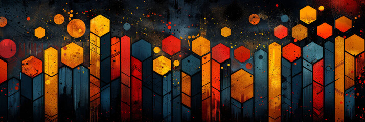 Wall Mural - Geometric shape abstract
