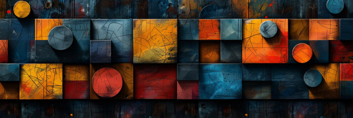 Wall Mural - Geometric shape abstract